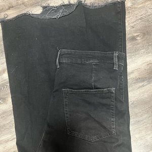 Wide leg ripped hem H&M jeans